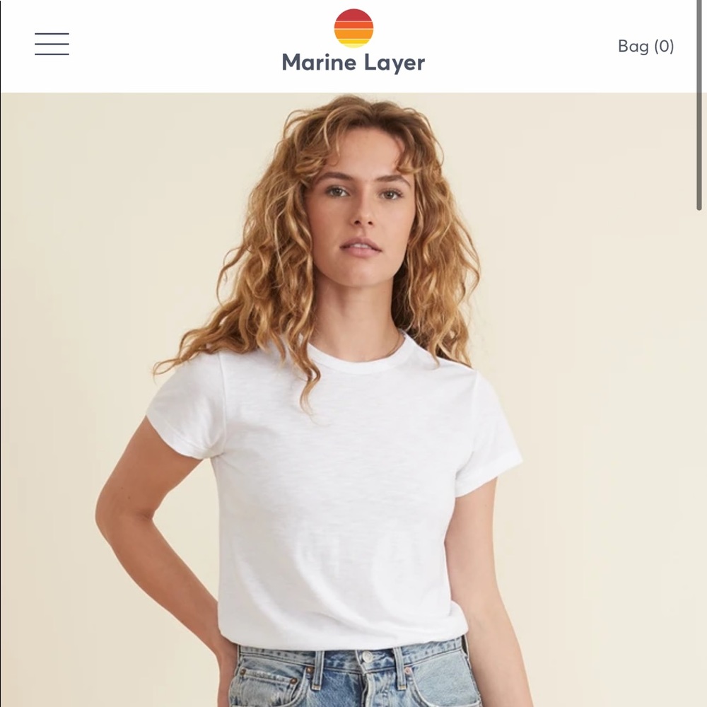 Marine Layer Women’s Classic Crew in White